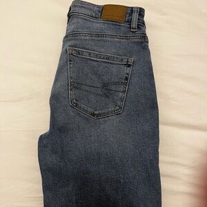 Medium wash mom jeans